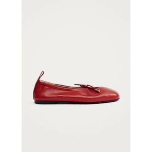 NEW ALOHAS women's rosalind leather ballet flats in red